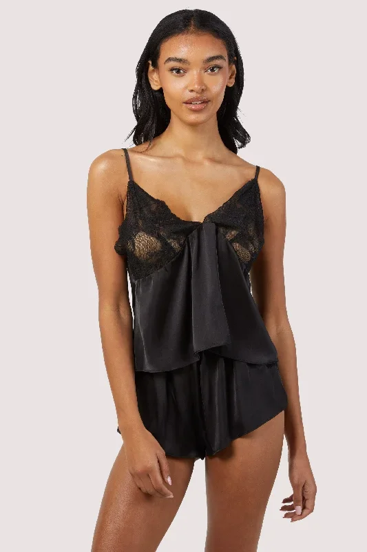 rosie-black-satin-and-lace-cami-short-set