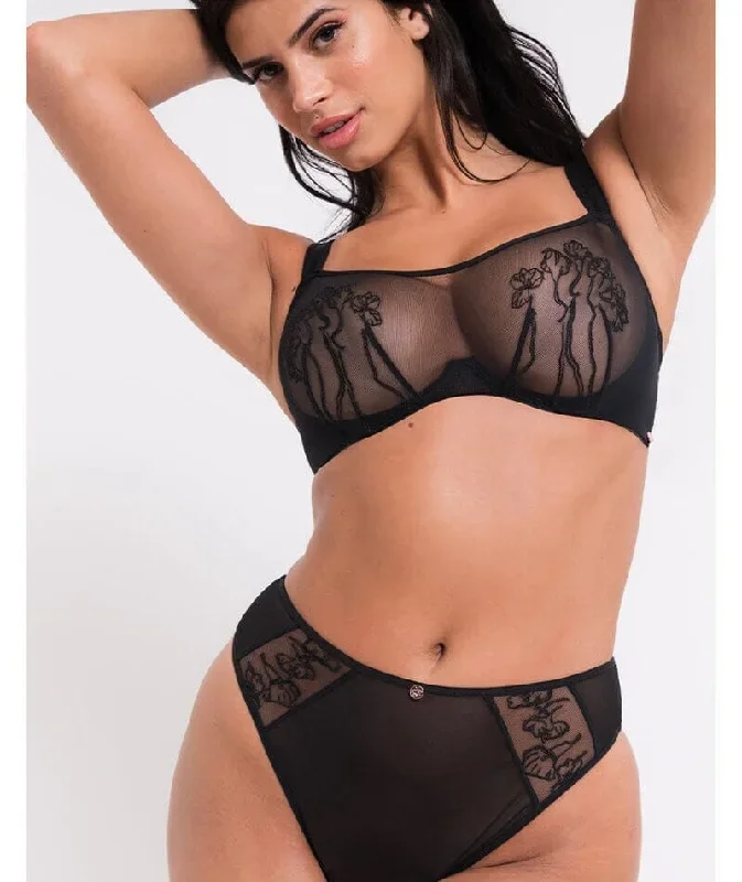 scantilly-sheer-flora-bandeau-bra-black