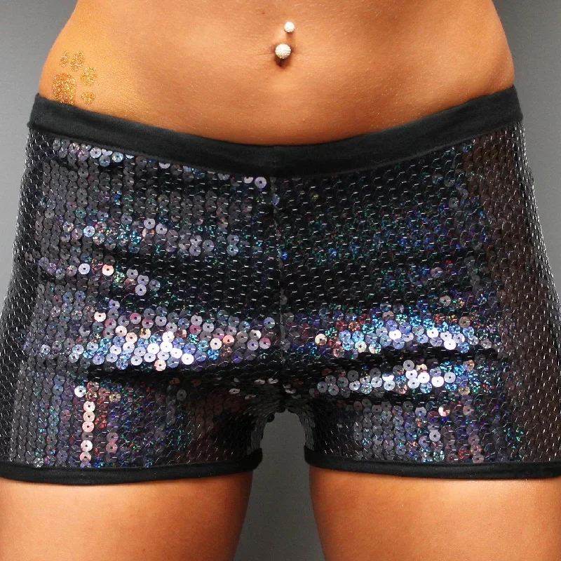 Sequin Shorts - Black