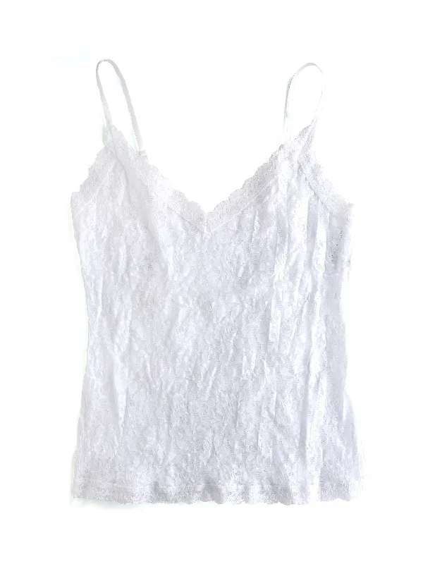 Signature Lace V-Front Cami White