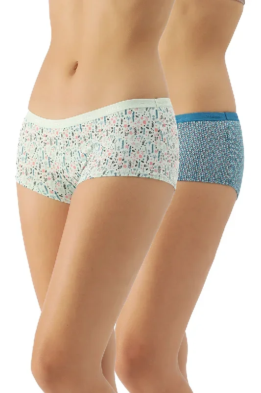 Printed Low Rise Boyshorts (Pack of 2)