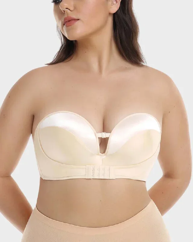 Strapless Push up Breathable Plus size bra