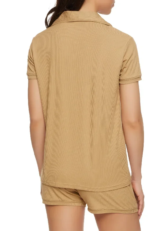 tan-ribbed-wild-about-sleepovers-pajama-shirt-and-shorts-3152052314500