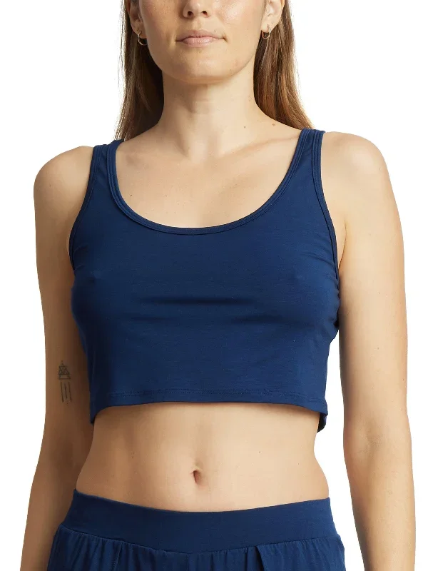 Unwind Cropped Tank Exclusive Hummingbird Blue Sale