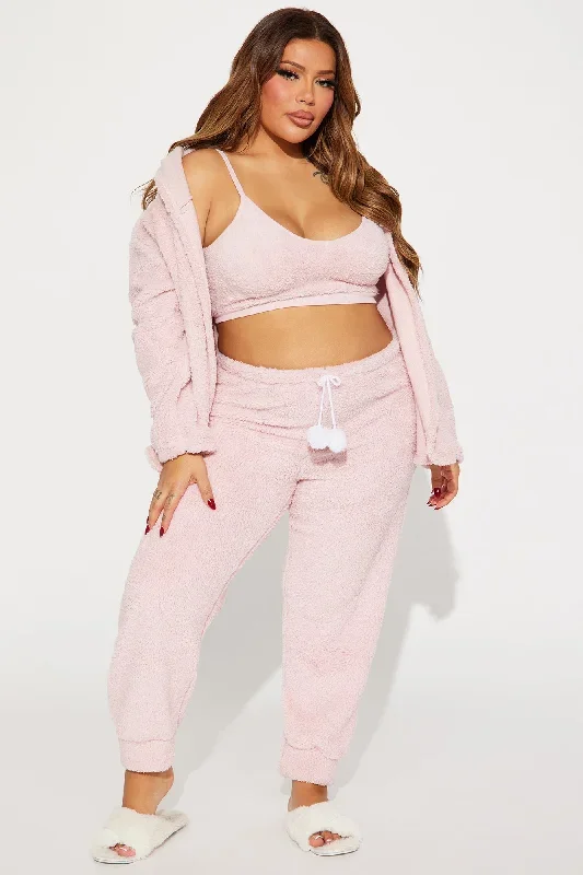 Warm Hugs Sherpa PJ Pant Set - Pink