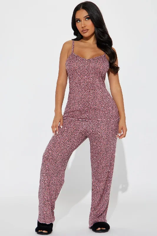 Wild Dreams PJ Pant Set - Brown/combo