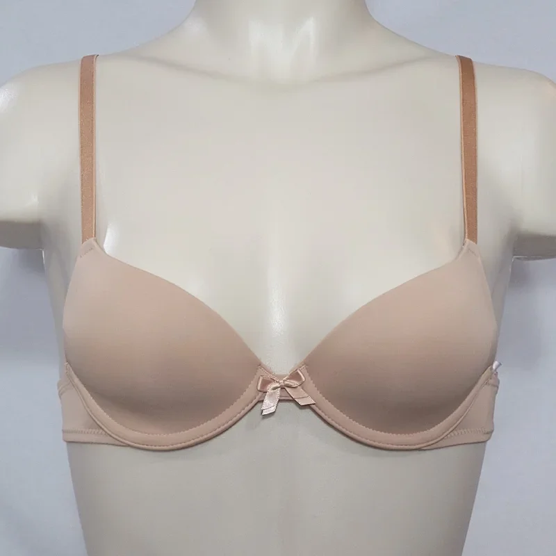 Xhilaration Perfect T-Shirt Convertible Lightly Lined Underwire Bra 32A Honey Beige NWT